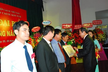 Thu nhập người lao động Cao su Kon Tum trên 9 triệu đồng/người/tháng